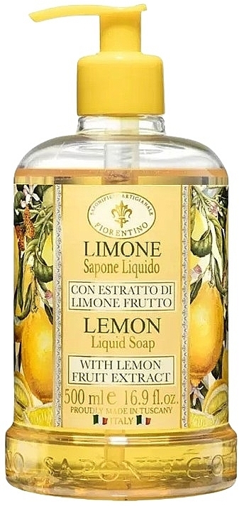 Рідке мило "Лимон" - Saponificio Artigianale Fiorentino Lemon Liquid Soap — фото N1
