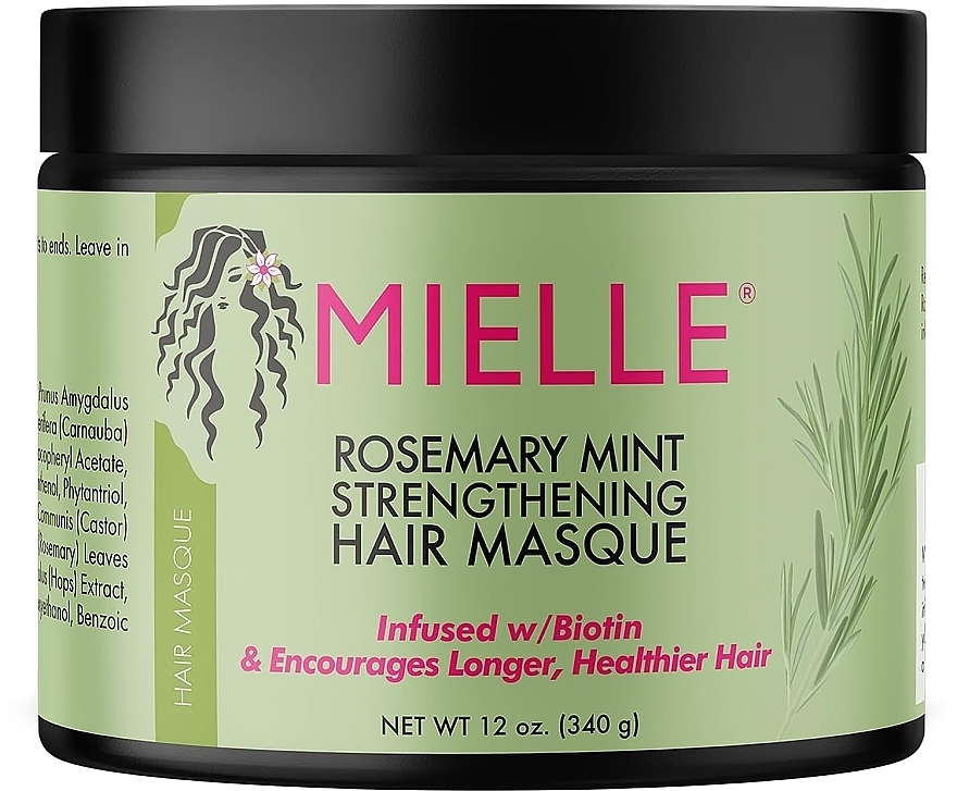 Укрепляющая маска для волос - Mielle Organics Rosemary Mint Strengthening Hair Mask — фото N1