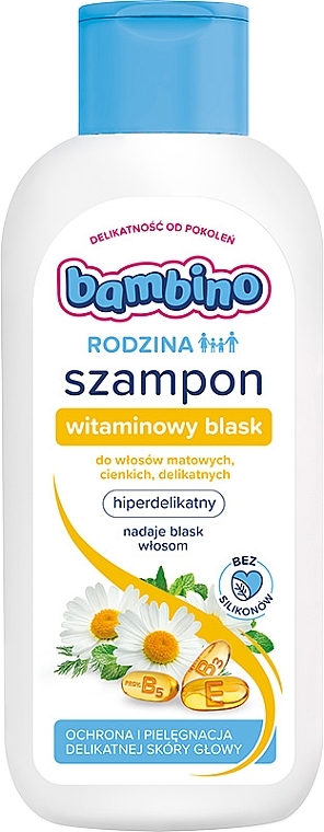 Зволожувальний шампунь для тонкого волосся - Bambino Family Shampoo — фото N1