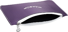 Косметичка плоска, фіолетова "Autograph" - MAKEUP Cosmetic Bag Flat Purple — фото N2