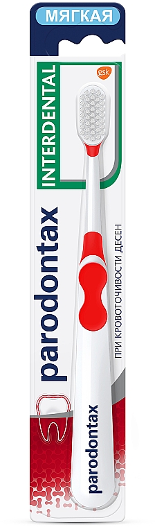 Зубна щітка "Інтердентал", червона - Parodontax Interdental — фото N1