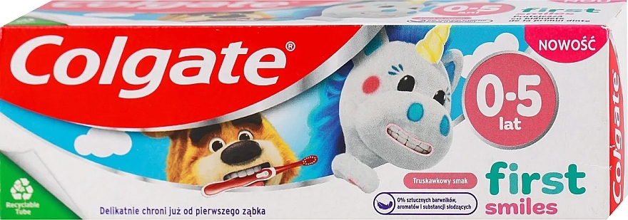 Зубная паста для детей 0-5 лет "Первая улыбка" - Colgate Kids First Smiles Toothpaste — фото N2