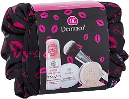 Парфумерія, косметика Набір - Dermacol Satin Makeup (makeup/base/30ml + powder/13.5g + brush/1pcs + bag)