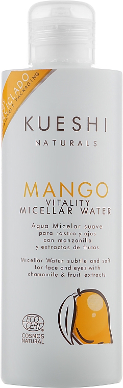 Міцелярна вода для обличчя з екстрактом манго - Kueshi Naturals Mango Vitality Micellar Water