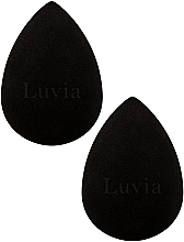 Набір спонжів для макіяжу, 2 шт., чорні - Luvia Cosmetics Classic Make-up Sponge Kit — фото N1