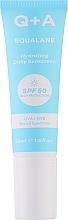 Духи, Парфюмерия, косметика Увлажняющий солнцезащитный крем для лица - Q+A Squalane Hydrating Daily Sunscreen SPF 50
