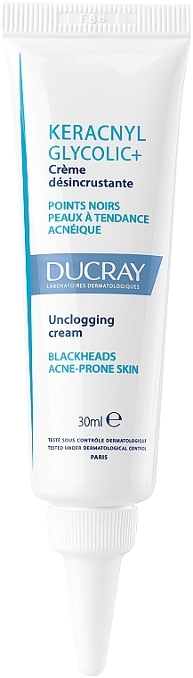 Очищувальний крем від чорних цяток - Ducray Keracnyl Glycolic + Unclogging Cream — фото N1