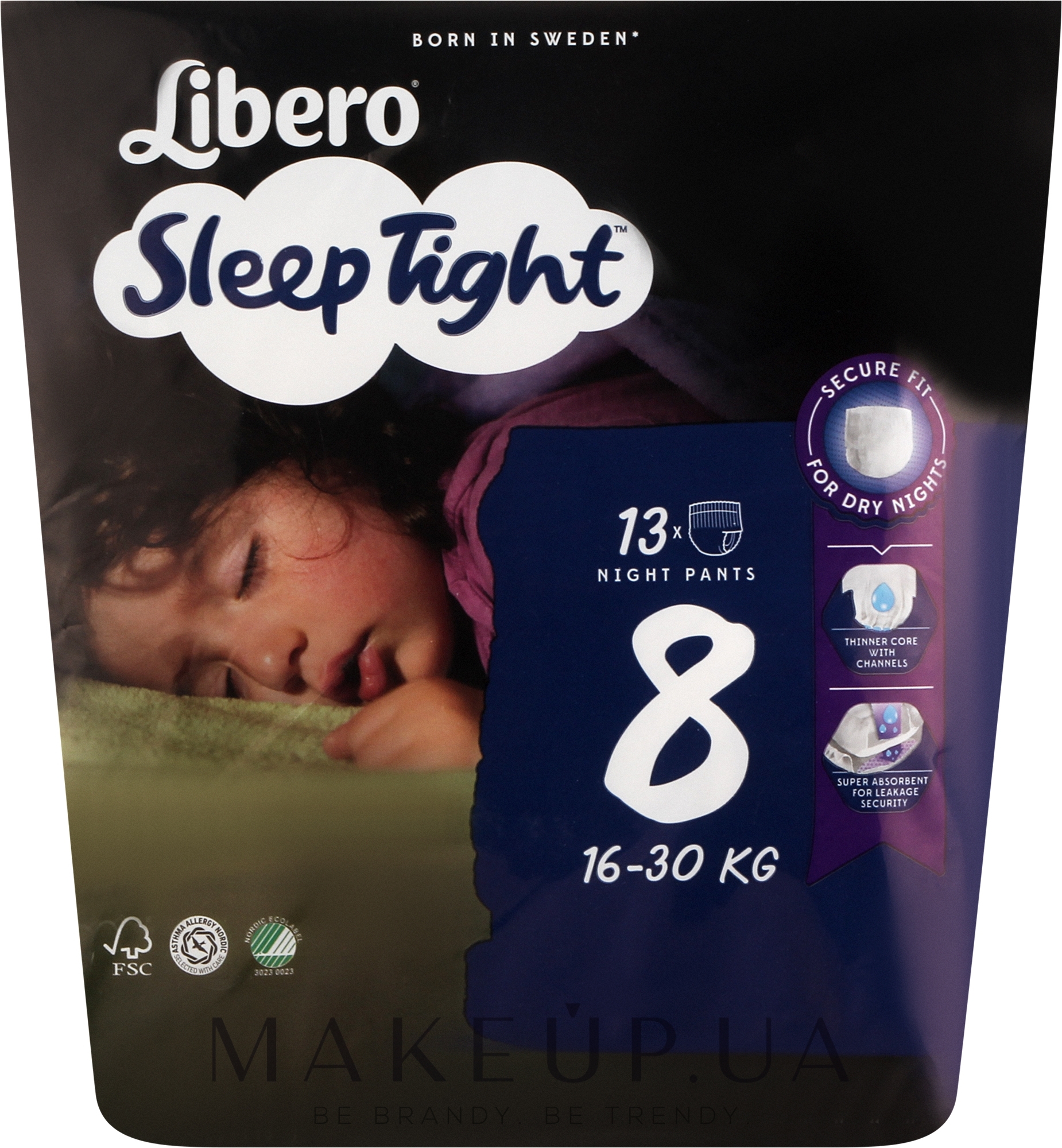 Подгузники-трусики Sleep Tight 8 (16-30 кг), 13 шт. - Libero — фото 13шт