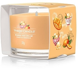 Духи, Парфюмерия, косметика Ароматическая свеча в банке - Yankee Candle Mango Ice Cream Candle (мини)