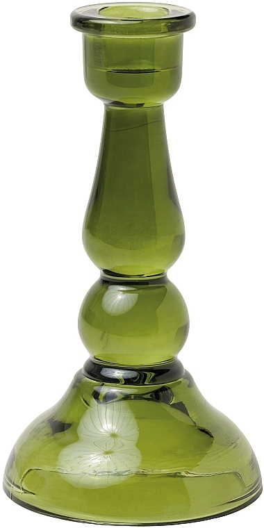 Стеклянный подсвечник - Paddywax Tall Glass Taper Holder Green — фото N1