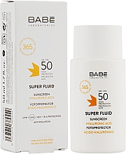 Cонцезахисний супер флюїд SPF 50 для всіх типів шкіри - Babe Laboratorios — фото N2