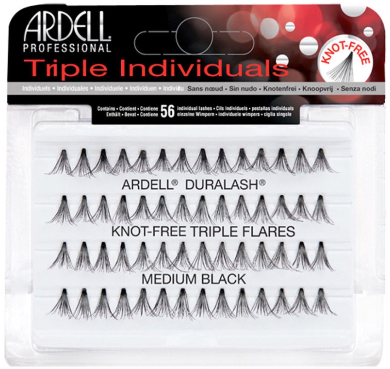 Набір пучкових вій - Ardell Triple Individual Medium Black — фото N1