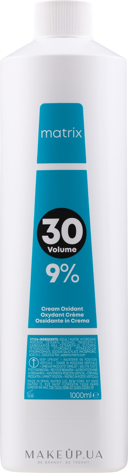 Крем-оксидант - Matrix Cream Developer 30 Vol. 9 %  — фото 1000ml