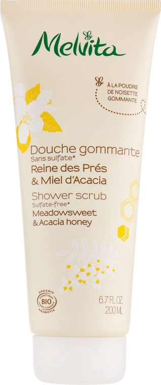 Скраб для душу "Таволга і акацієвий мед"  - Melvita Body Care Meadowsweet & Acacia Honey Shower Scrub — фото N1