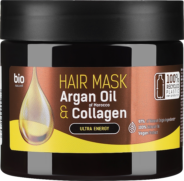 Маска для волосся "Argan Oil of Morocco & Collagen" - Bio Naturell Hair Mask