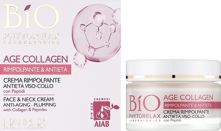Крем для лица и шеи, антивозрастной - Phytorelax Laboratories Bio Age Collagen Anti-Age Plumping Cream — фото N2