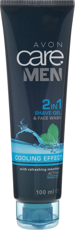 Гель для бритья - Avon Care Men 2in1 Shave Gel & Face Wash Cooling Effect — фото N1