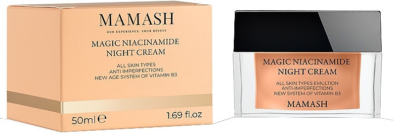 Ночной крем для лица с ниациамидом - Mamash Magic Niacinamide Night Cream — фото N2