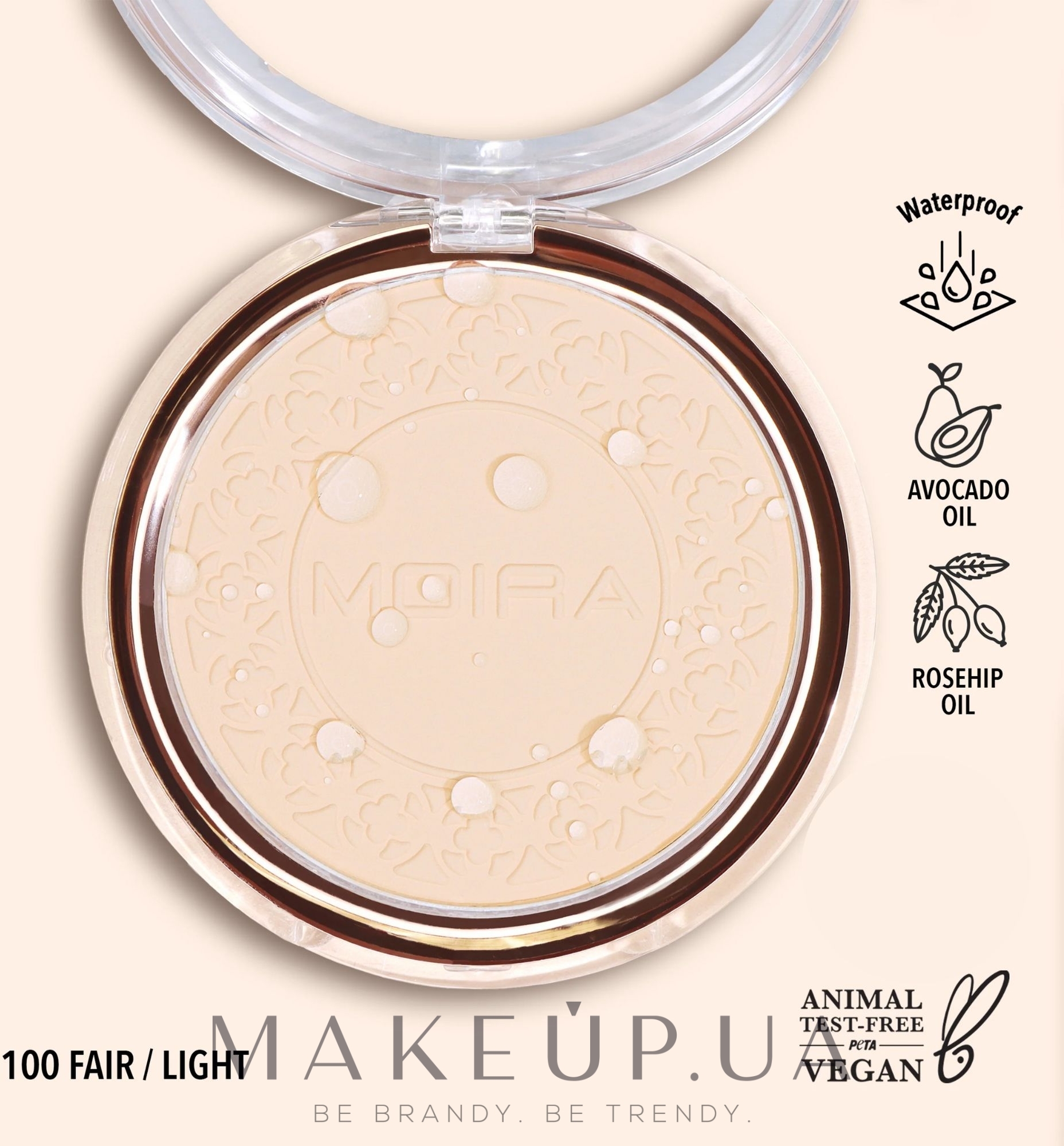 Водостійка фіксувальна пудра - Moira Soft Focus Waterproof Setting Powder — фото 100 - Fair/Light