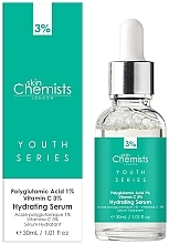 Сироватка для обличчя - Skin Chemists Youth Series Polyglutamic Acid 1%, Vitamin C 3% Hydrating Serum — фото N2