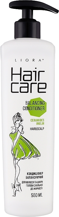 Кондиціонер балансуючий для волосся та шкіри голови схильної до жирності - Liora Hair Care Balancing Conditioner — фото N1