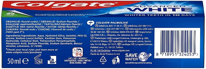 Зубная паста "Комплексное отбеливание за 10 дней" - Colgate Advanced White  — фото N4