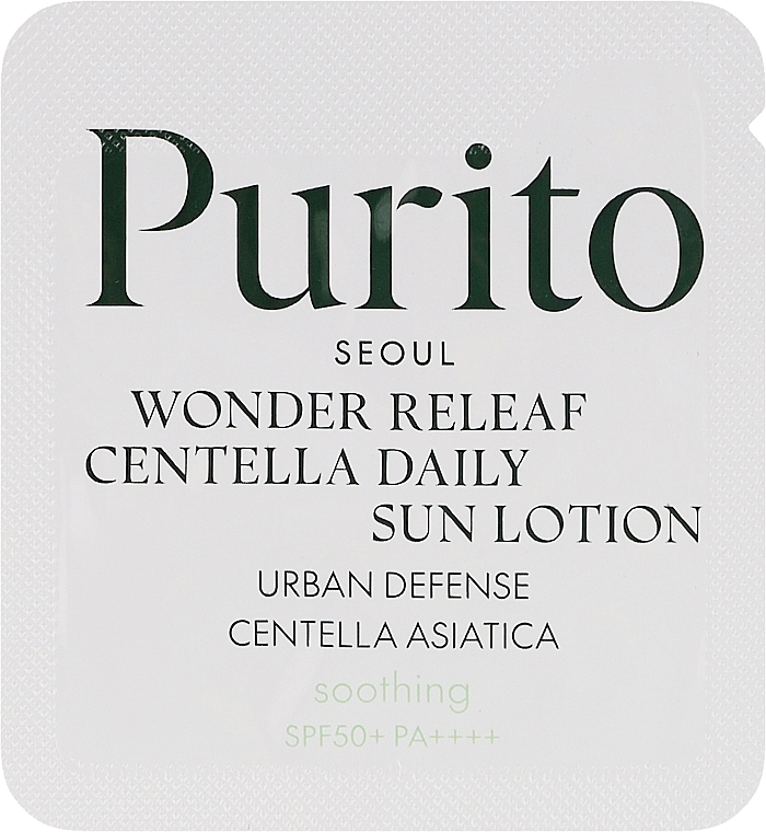 Солнцезащитный лосьон для лица - Purito Seoul Wonder Releaf Centella Daily Sun Lotion SPF50+ (пробник) — фото N1