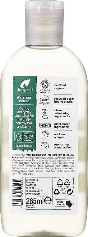 Шампунь для волосся "Алое" - Dr. Organic Bioactive Haircare Aloe Vera Shampoo — фото N2
