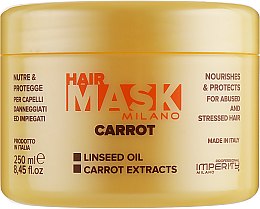 Парфумерія, косметика Маска для ослабленого волосся - Imperity Milano Carrot Hair Mask