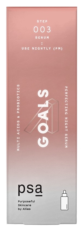 Сыворотка ночная антиоксидантная - PSA Goals Multi Acids & Probiotics Perfecting Night Serum — фото N2