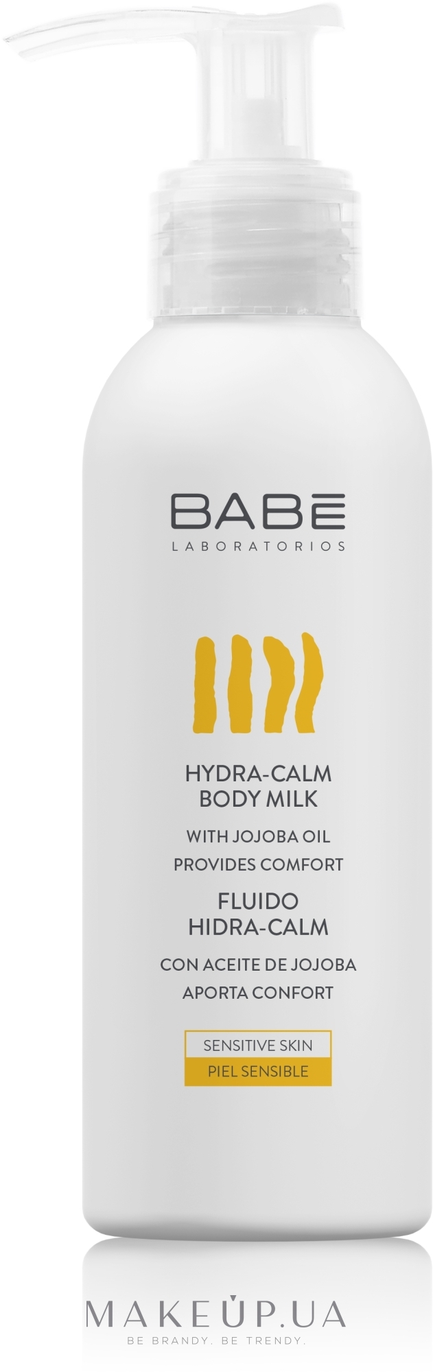 Зволожувальне молочко для тіла з олією жожоба у тревел форматі - Babe Laboratorios Hydra-Calm Body Milk Travel Size — фото 100ml