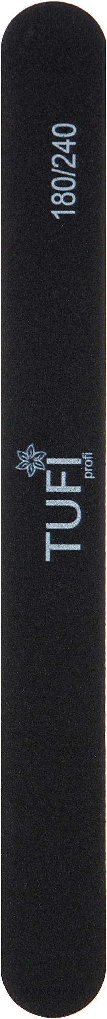 Пилочка для нігтів пряма, 180/240, чорна - Tufi Profi Premium — фото 1шт