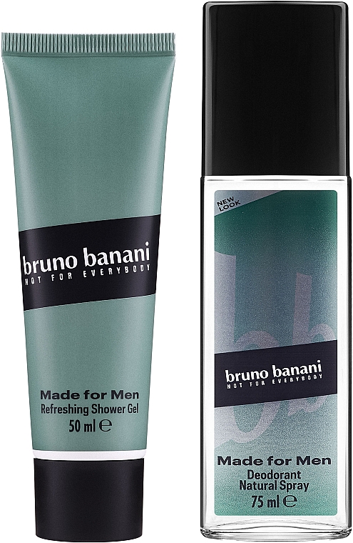 Bruno Banani Made For Men - Набор (deo/75ml + sh/gel/50ml) — фото N2