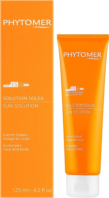 Захисний крем від сонця - Phytomer Moisturising Sun Cream Sunscreen Face and Body SPF15 — фото N2