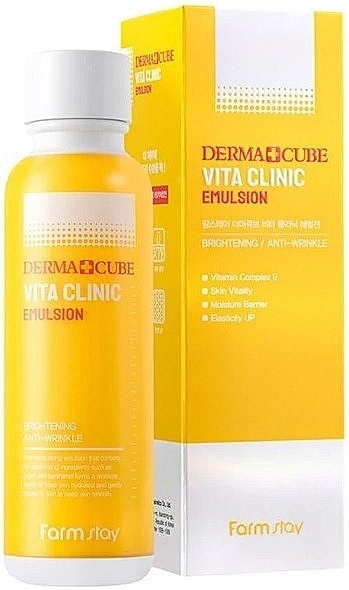 Витаминная эмульсия для молодости и сияния кожи - FarmStay Derma Cube Vita Clinic Emulsion — фото N1