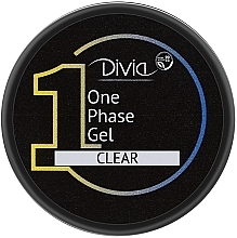 Однофазный прозрачный гель для наращивания ногтей - Divia One Phase Clear Gel Di1700 — фото N2