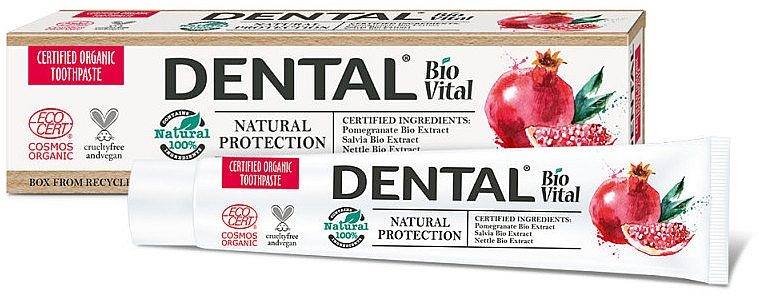 Зубна паста "Натуральний захист" з гранатом - Dental Bio Vital Natural Protection Toothpaste — фото N1