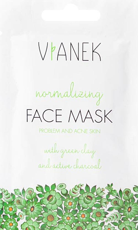 Нормализирующая маска для лица от прыщей - Vianek Face Mask Problem And Acne Skin (пробник)  — фото N1