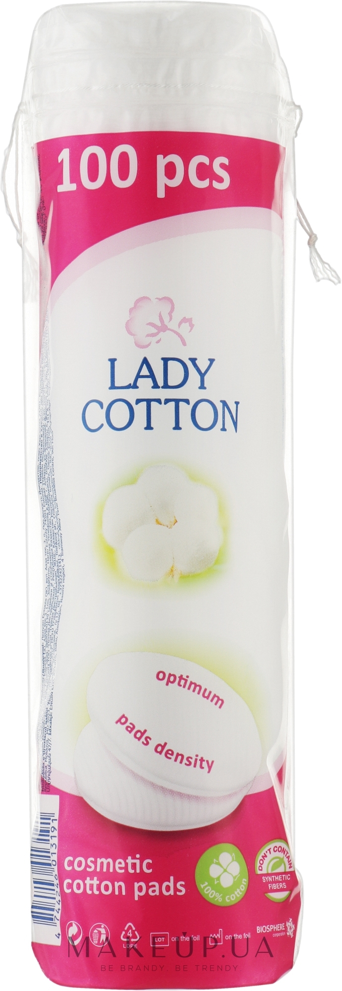 Косметические ватные диски 100шт - Lady Cotton — фото 100шт