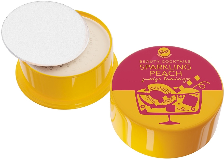 Хайлайтер для лица и тела - Bell Beauty Coctails Sparkling Peach Sunrise Luminizer — фото N1