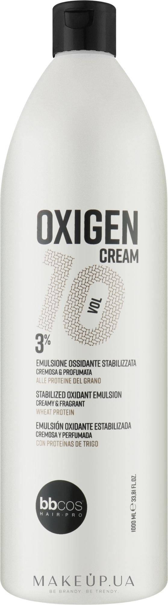 Окислювач кремоподібний 3% - BBcos Oxigen Cream 10 Vol — фото 1000ml