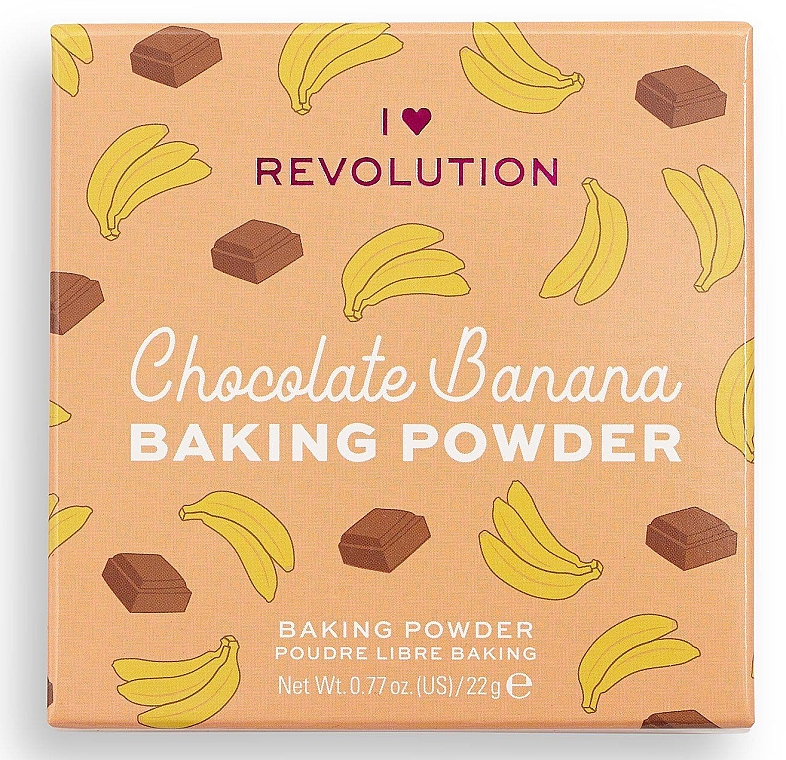 Рассыпчатая пудра для лица шоколадно-банановая - I Heart Revolution Loose Baking Powder Chocolate Banana — фото N4