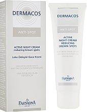Парфумерія, косметика Нічний крем для обличчя проти пігментації - Farmona Dermacos Anti-Spot Active Night Cream 