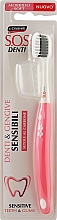 Зубная щетка с угольными щетинками, розовая - Dr. Ciccarelli S.O.S Denti Charcoal — фото N2
