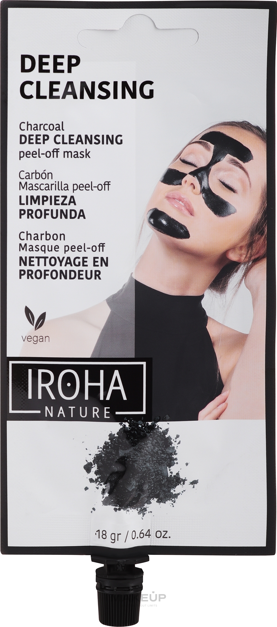 Iroha Nature Detox Peel Off Face Mask - Отшелушивающая маска для лица с  углем и фруктовыми экстрактами: купить по лучшей цене в Украине | Makeup.ua