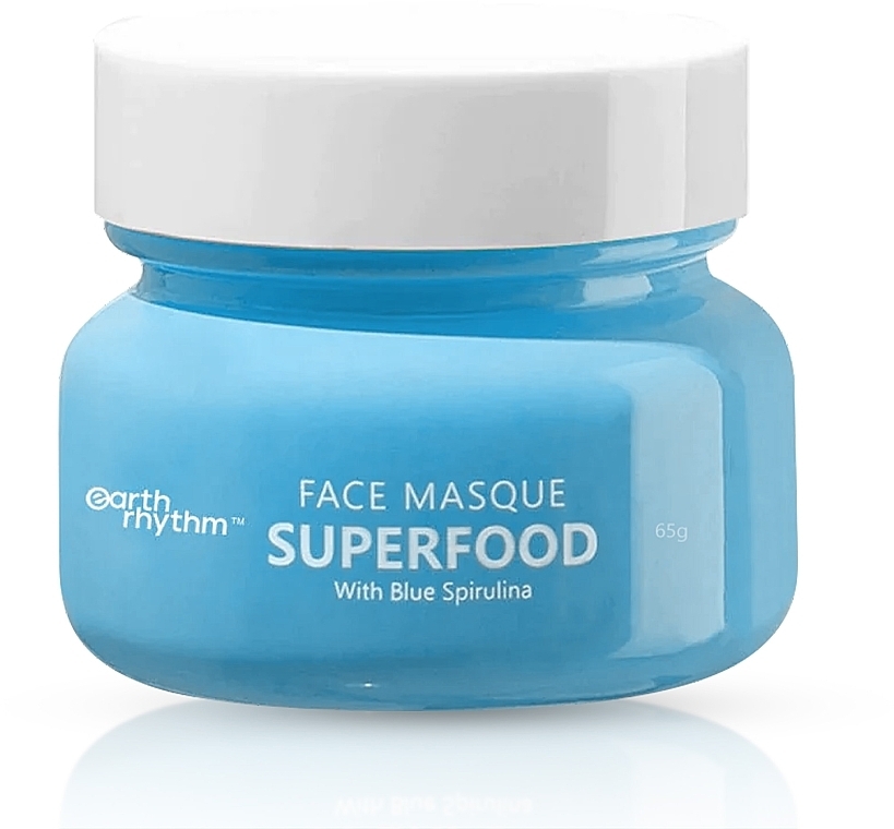 Маска для лица с голубой спирулиной и скваланом - Earth Rhythm Superfood Face Masque With Blue Spirulina & Squalane — фото N1