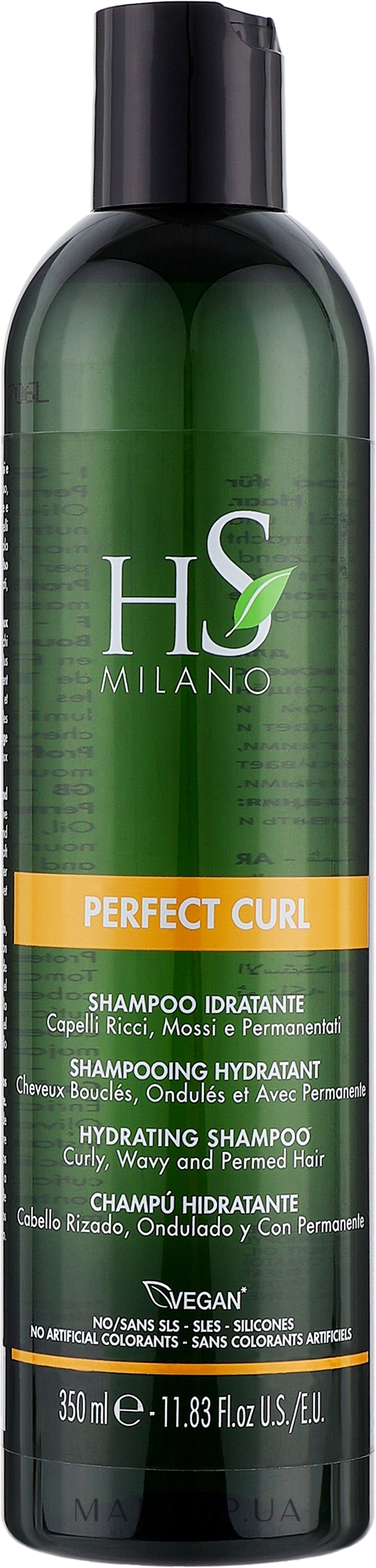 Шампунь для волос - Hs Milano Perfect Curl Hydrating Shampoo — фото 350ml