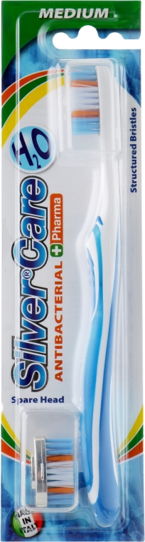 Зубна щітка H2O, м'яка, синя - Silver Care — фото N1