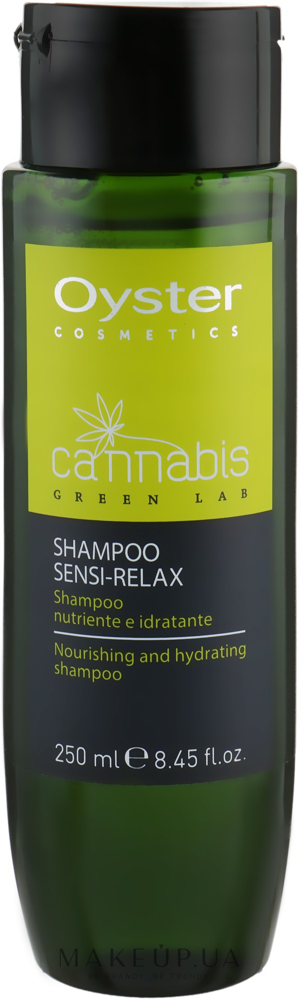 Шампунь для волос с каннабисом без SLES и парабенов - Oyster Cosmetics Cannabis Green Lab Shampoo Sensi-Relax — фото 250ml