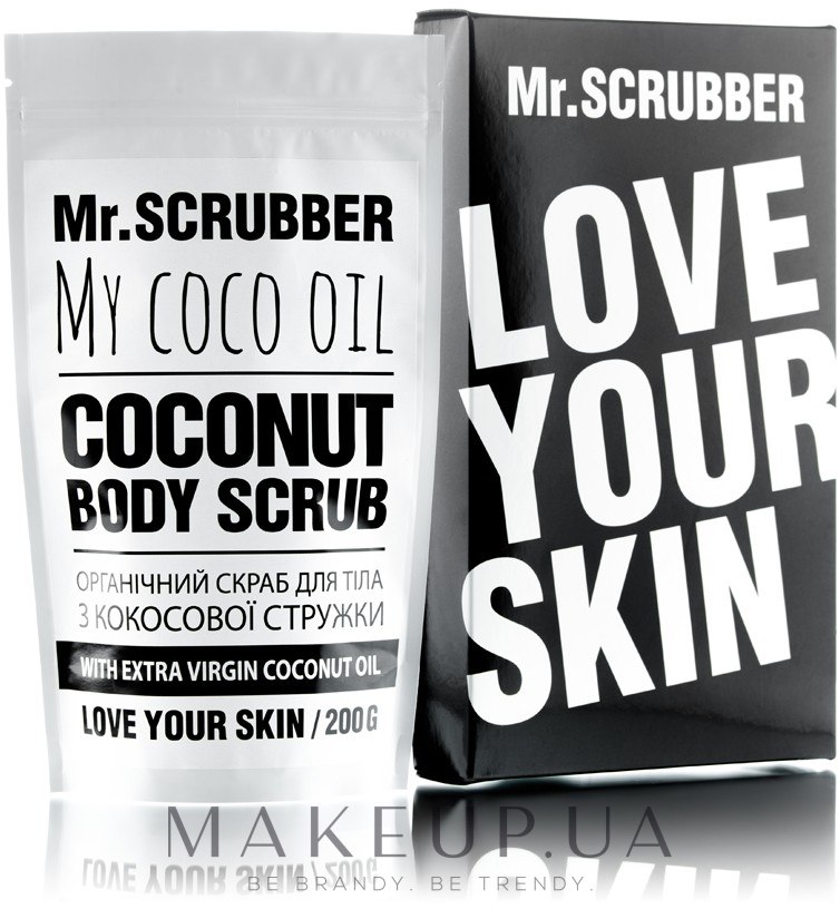 Органический скраб для тела из кокосовой стружки - Mr.Scrubber My Coco Oil Coconut Body Scrub — фото 200g
